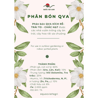 Phân bón QVA Kích rễ - Trái to - Chắc hạt (1kg-3kg)