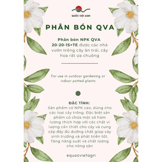 Phân bón NPK 20-20-15+TE CHÂU ÂU (gói 1KG)