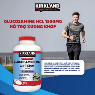 Glucosamine HCL bổ xương khớp Kirkland Glucosamine 1500mg With MSM 1500mg