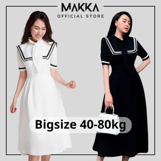 Đầm váy thiết kế MAKKA 2 lớp phối viền ren cổ nơ thuỷ thủ phong cách Hàn Quốc trẻ trung năng động 5926