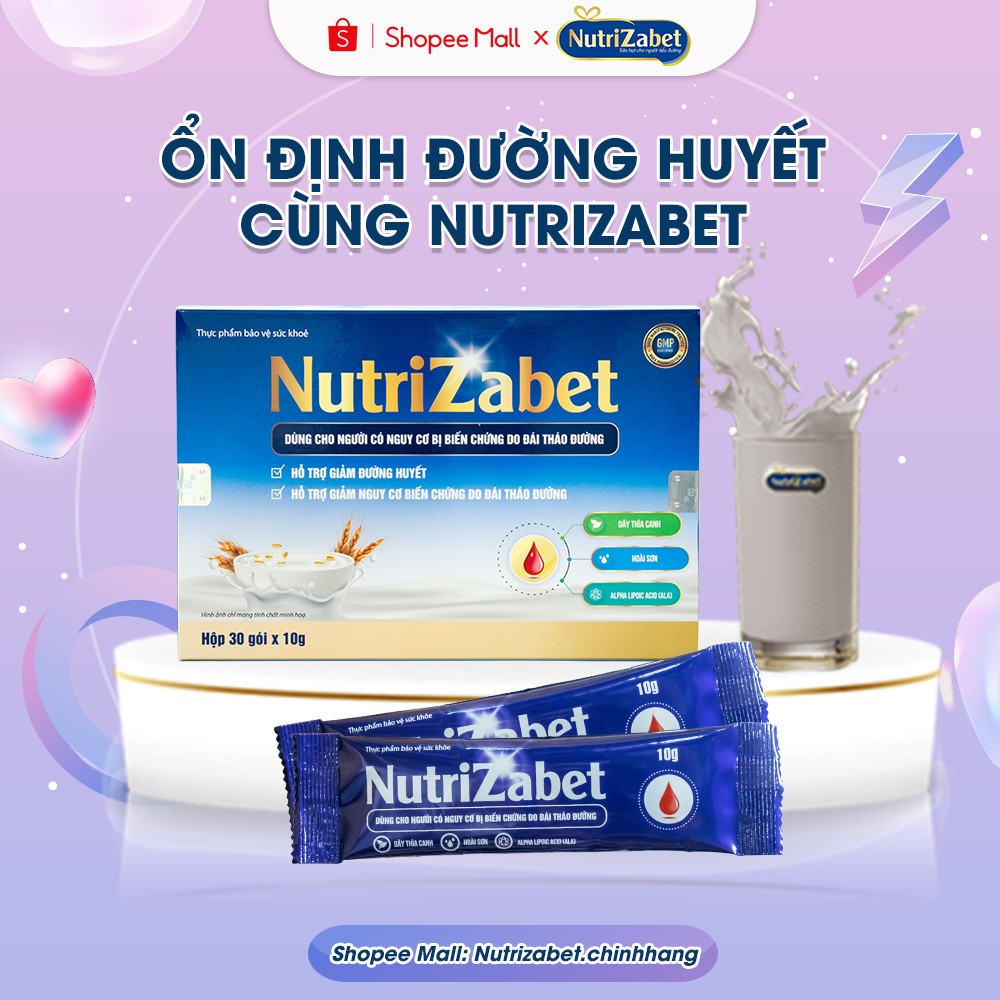 Sữa Hạt Tiểu Đường NutriZabet - Giúp Ổn Định Đường Huyết, Ngăn Ngừa Biến Chứng, Tăng Cường Đề Kháng