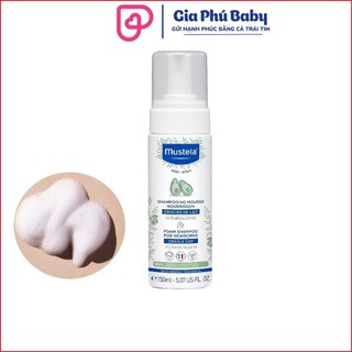 Dầu Gội loại bỏ Cứt Trâu Mustela 150ml- Dầu gội cho bé tạo bọt tẩy da đầu bám trên đầu bé