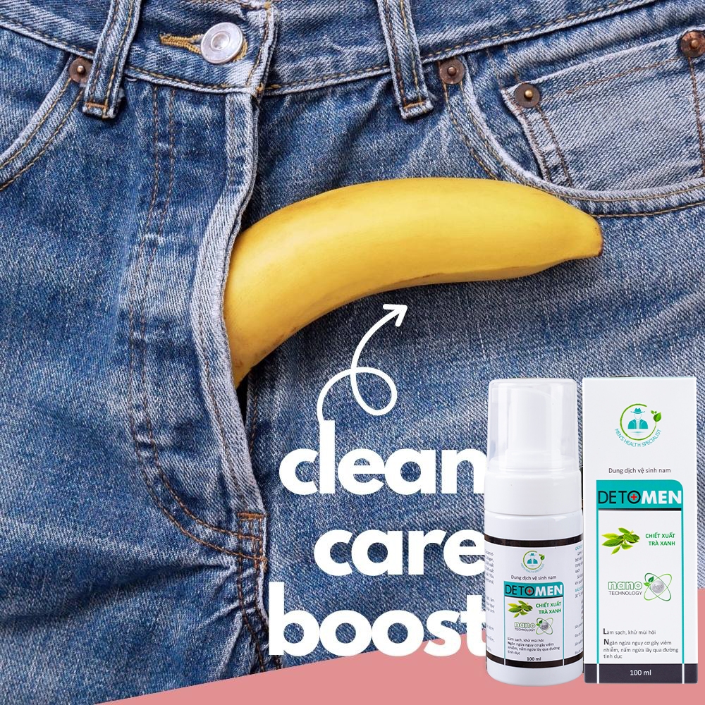 [Che tên] Bọt Vệ Sinh Nam Detomen giúp ngăn Nấm Ngứa, Làm Sạch, Khử Mùi, Bảo Vệ 100ml