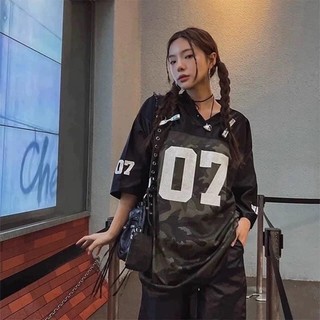 Áo thun tay lỡ cổ tròn unisex, áo phông in số 07 Event form rộng phong cách năng động trẻ trung