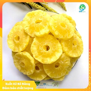 Khóm Sấy Dẻo Mứt Dứa Sấy Dẻo Nguyên Miếng Thơm Khoanh Sấy Lạnh Thái Lan Chuẩn Ngon - Túi 500g/1kg