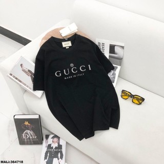 Áo phông rộng nữ tay lỡ giấu quần In Chữ Gu Xì, chất vải cotton 100% thoáng mát, co giãn 4 chiều, mềm mịn.