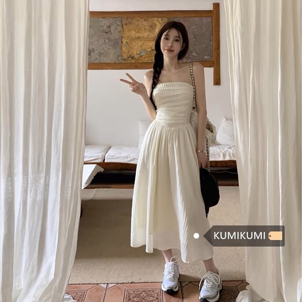 [Bigsize 55-100kg] Váy maxi cup ngực bồng xoè
