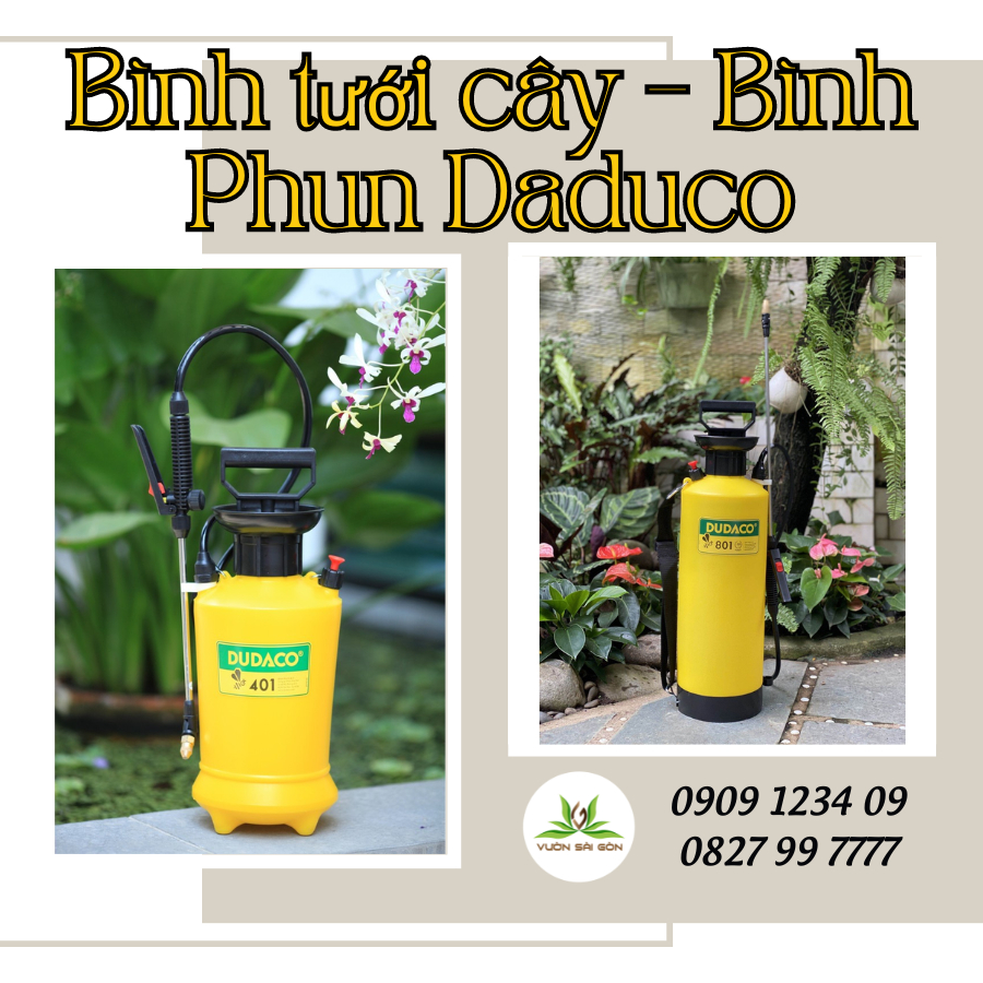Bình phun xịt Dudaco 4lít dùng phun tưới rau - cây hoa kiểng (Vườn Sài Gòn - Vuon Sai Gon)