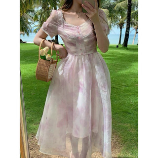 HOẢ TỐC - Đầm xoè voan hoa TRIPBLE T DRESS siêu xinh dễ thương - Free size dưới 54kg