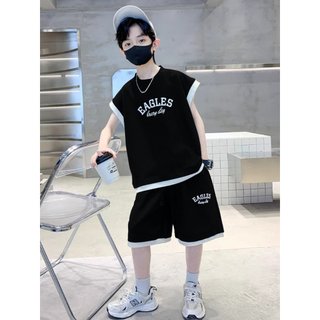 Bộ quần áo bé trai 18-45kg mẫu chữ EALES. Thiết kế cá tính, chất liệu mềm mại. HE13