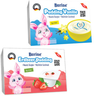 (Gift_không bán từ PHILIPS AVENT) vỉ 6 hũ Cháo sữa/Pudding Ăn Dặm Burine (Cung Cấp Vitamin, Dưỡng Chất cho bé)