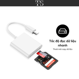 Đầu đọc thẻ nhớ Lightning, Type-C hai khe cắm Micro SD, SD