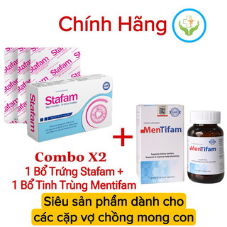 Bổ trứng, khỏe tinh trùng- 1 stafam và 1 bổ tinh trùng mentifam mới 2024 cho cặp vợ chồng hiếm muộn