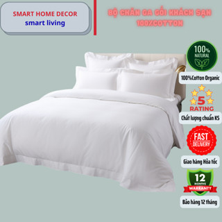 Bộ chăn ga gối khách sạn 100% Cotton T250,Chất liệu cao cấp, ra giường làm theo kích thước yêu cầu