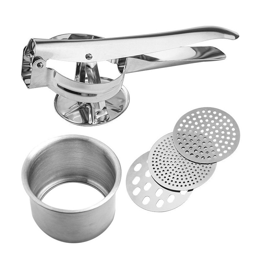 Dụng Cụ Nghiền Khoai Tây, Ép Củ Quả, Làm Bánh Lọt, Bún Mì 3 Vỉ Khuôn Vô Cùng Tiện Lợi