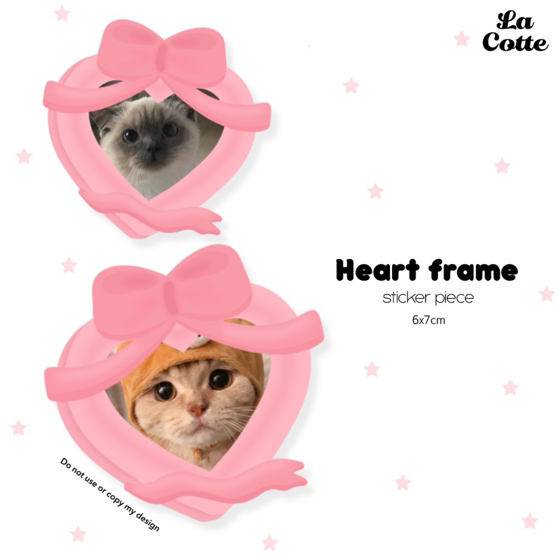 lacotte | Heart Frame sticker piece 💖 nhãn dán
