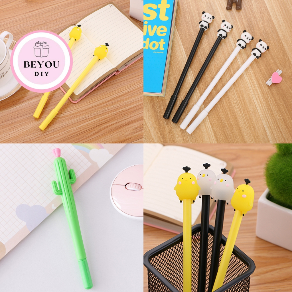 Bút Gel Mực Đen Hình Động Vật Dễ Thương - BEYOU
