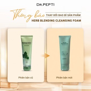 Sữa rửa mặt Dr.Pepti bạc hà trà xanh + Herb Blending mẫu mới