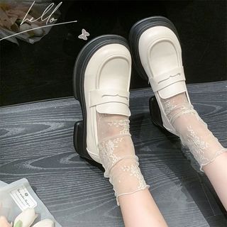Giày nữ da mềm đế xuồng plo cao cấp
