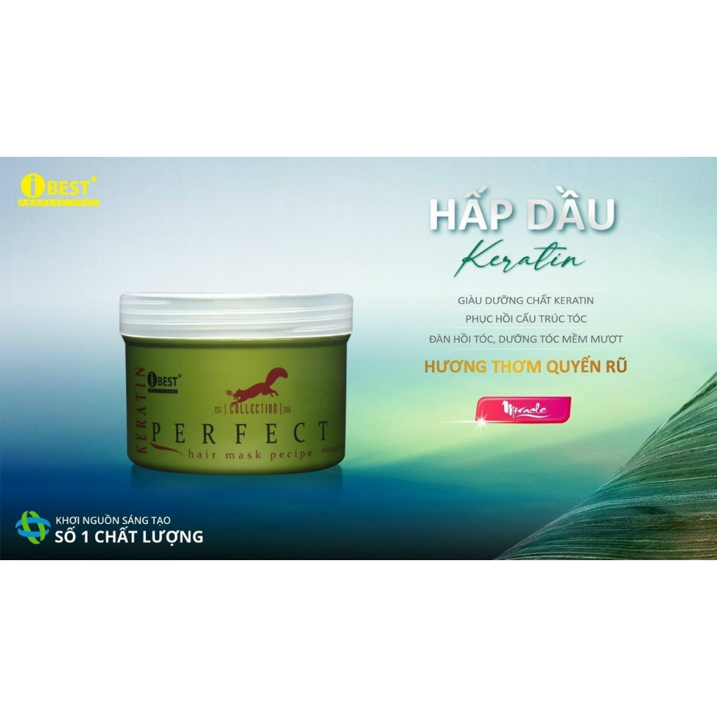 Hấp dầu iBEST Perfect Keratin Dưỡng Chất Hũ 500ml