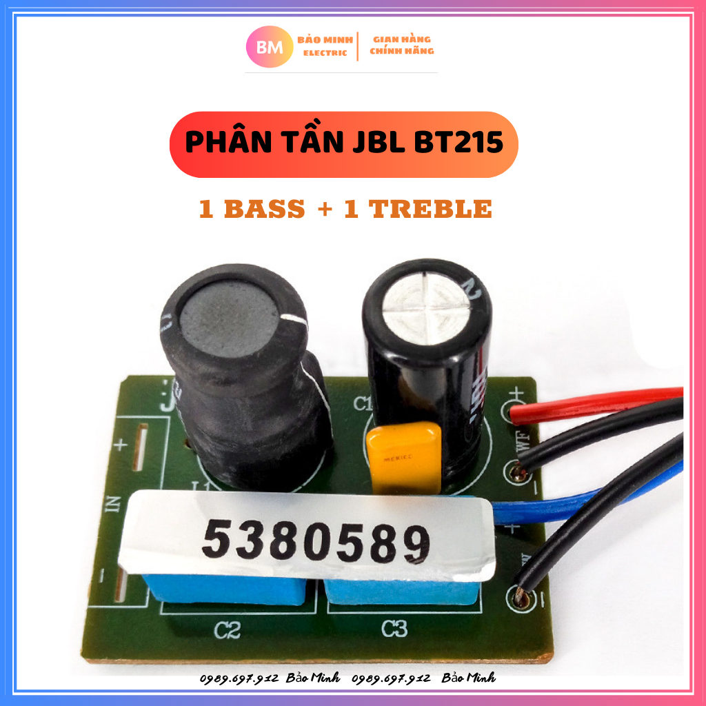 [Giá 1 mạch] Phân tần 2 đường tiếng JBL BT215 nhập khẩu cao cấp | Dùng cho loa kéo hoặc thùng loa cỡ nhỏ Bass 20 đổ lại