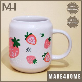 Ly sứ cao cấp họa tiết dâu tây Made4Home size 350ml