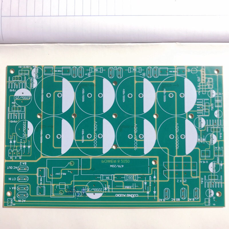 pcb nguồn âm ly 8 tụ