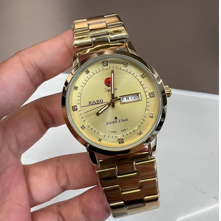 Đồng Hồ Nam Rado Máy Pin Fullgold Có Lịch Ngày Thứ