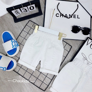 Quần đùi rách kaki cực chất cho bé