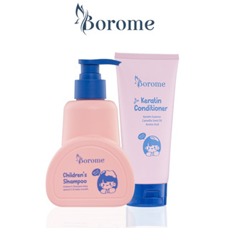 Combo dầu gội + dầu xả trẻ em Borome gấp đôi Keratin giúp tóc suôn mượt