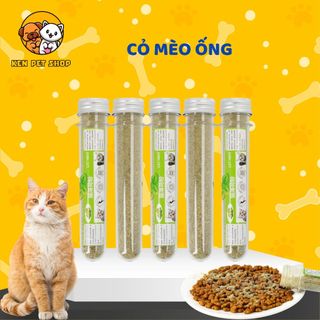 Cỏ mèo ống Catnip, Cỏ bạc hà cho mèo dạng ống 10g trộn với thức ăn tiêu búi lông, cân bằng cảm xúc