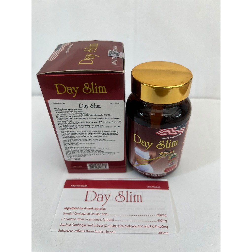 Viên uống giảm cân Day Slim ( hàng chính hãng của Mỹ ) hộp 30 viên