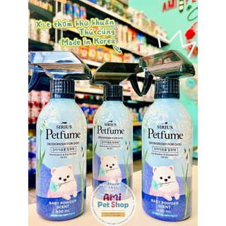 XỊT KHỬ MÙI KHỬ KHUẨN DÀNH CHO THÚ CƯNG CAO CẤP SIÊU THƠM SIRIUS GROOM 400ML