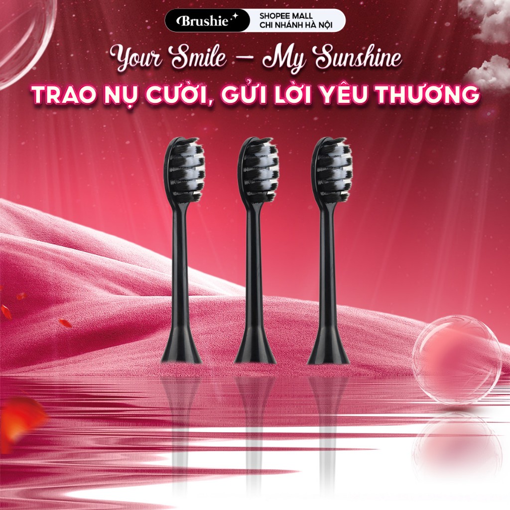 Set 3 đầu bàn chải thay thế Brushie siêu tiết kiệm