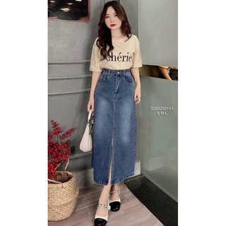 Chân váy jean xẻ trước 0224 thaotranshop90