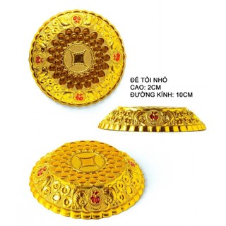 Compo 10 Đế tròn vàng không phai kích thước 10cm phụ kiện làm tháp tỏi - trang trí- deco