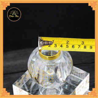 Tháp xá lợi pha lê trắng size to có đế đèn Led đổi màu