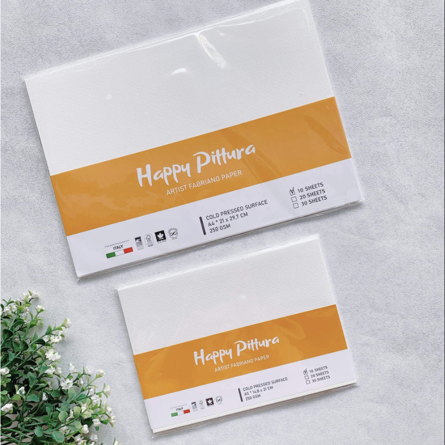 GIẤY VẼ MÀU NƯỚC HAPPY - 250GSM - GIẤY HAPPY PITTURA
