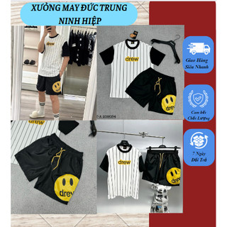 Áo phông thời trang đờ riu họa tiết chữ đờ riu kẻ sọc đen trước ngực siêu đẹp