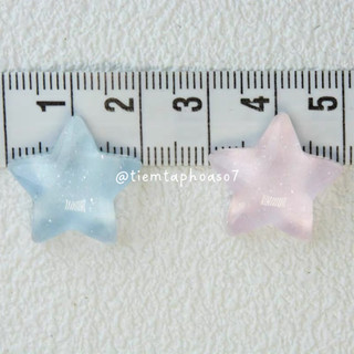 Charm ngôi sao trong suốt lấp lánh decor toploader trang trí