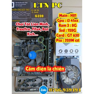 Combo G31, G41, H61, H81..Chơi Game, xem Youtube và làm việc văn phòng gồm (Main + Chip + Ram + HDD hoặc SSD + Nguồn)