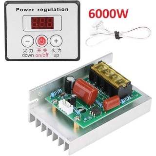 Dimmer 6000w có bảng điều khiển bộ điều khiển tốc độ động cơ ac 220v, điều chỉnh tốc độ quạt, ánh sáng đèn