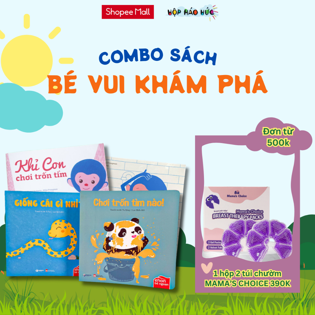 Sách cho bé - Combo 4 cuốn Bé Vui Khám Phá cho bé 0 - 3 tuổi