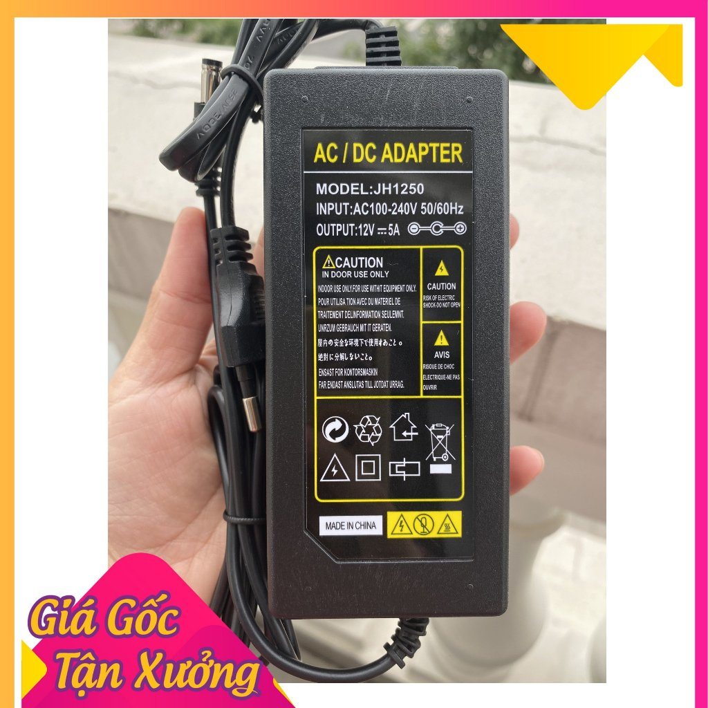 Nguồn 12V 3A 5A - Adapter 12V chân to - Nguồn 12v vỏ nhựa các loại - Hàng mới – Chính hãng