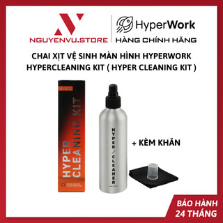 Chai xịt vệ sinh màn hình HyperWork HyperCleaning Kit ( Hyper Cleaning Kit )- Hàng Chính Hãng