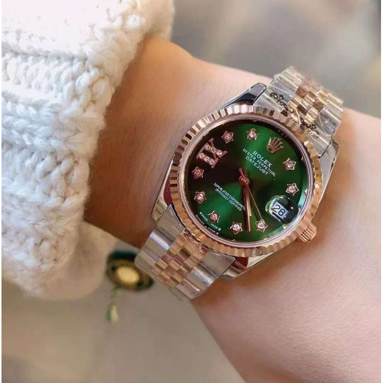 Đồng hồ nữ Rolex, đồng hồ rolex nữ dây kim loại chống gỉ đính đá sang trọng đẳng cấp cực đẹp