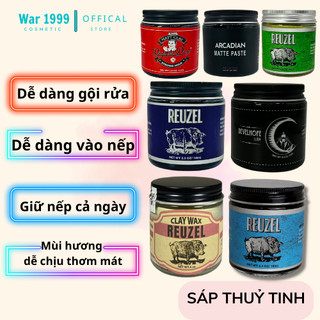 Sáp vuốt tóc nam tạo kiểu tóc REUZEL CLAY WAX siêu giữ nếp bản cao cấp lọ thủy tinh 115gr