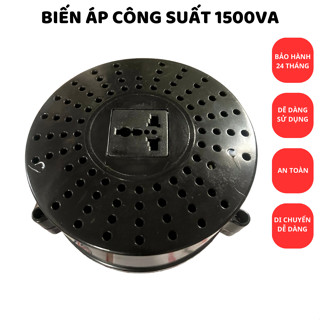 Bộ đổi nguồn 1500VA- Biến áp tự ngẫu nguồn vào 220V ra 100V bảo hành 24 tháng dạng cục tròn