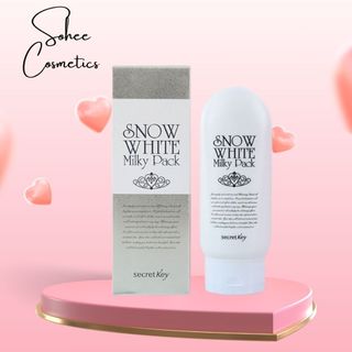 Kem tắm trắng mặt và toàn thân secret key snow white milky pack 200g, kem ủ trắng kem dưỡng trắng da body dưỡng da trắng