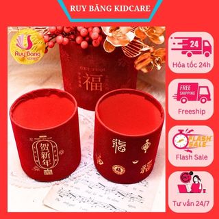  Hộp cắm hoa hình trụ trụ nhung size nhỏ 12cm Bình cắm đào đông lúa mạch bình cắm hoa Tết 